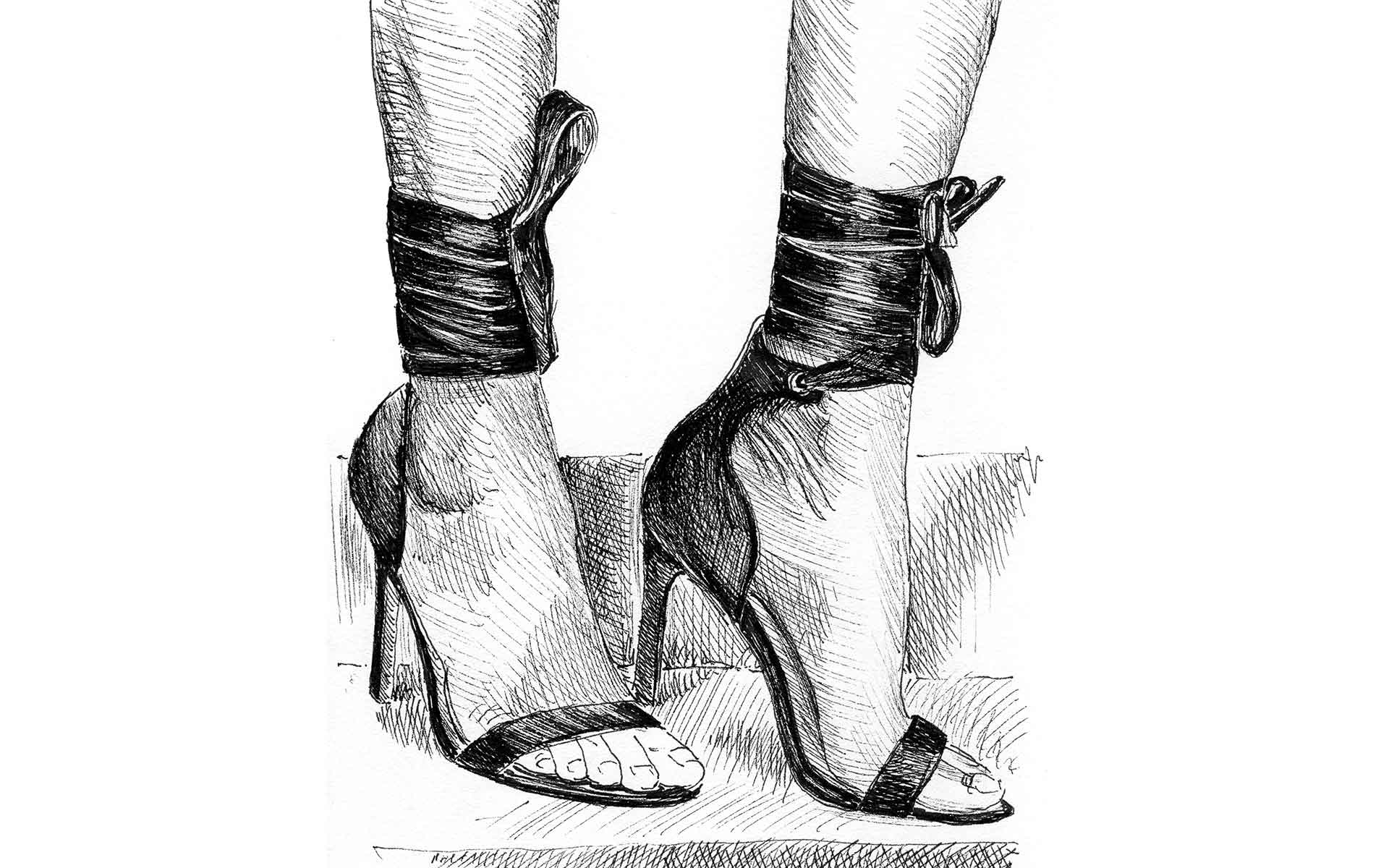 ribbon heels